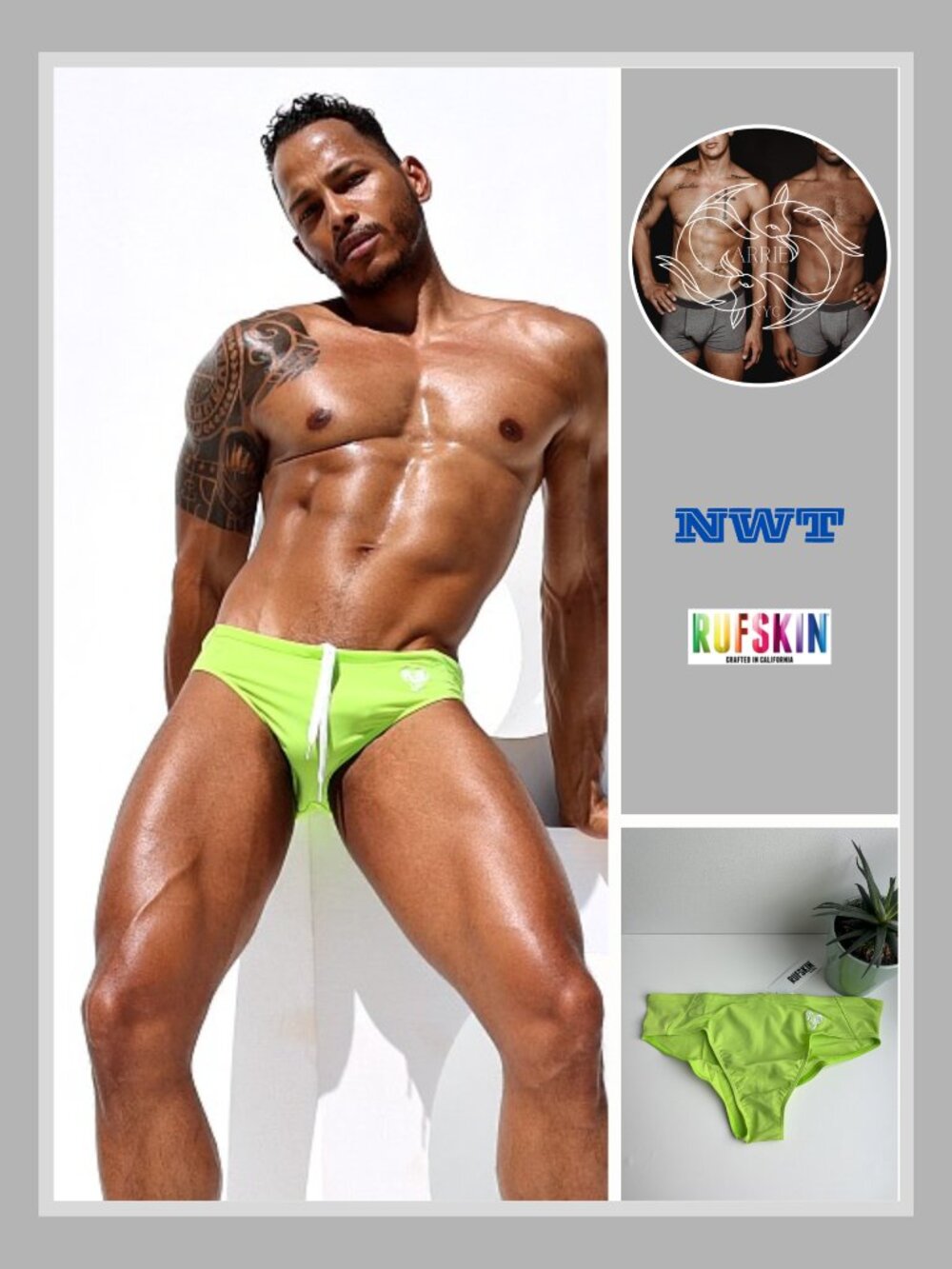 RUFSKIN - Nicolo Mini Swim Sunga - Key Lime Green (M)